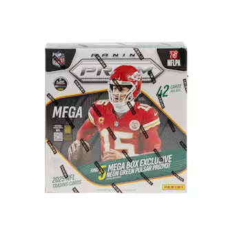 2025 Panini Prizm Football Mega Box (Green Pulsar Prizms) Sealed