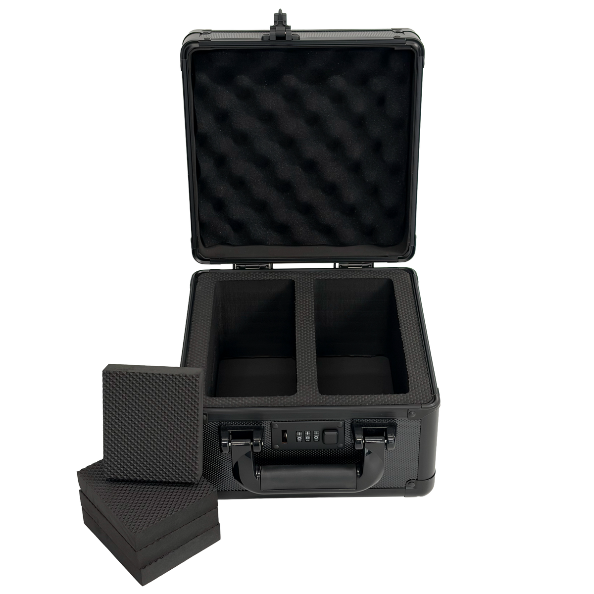 2 ROW ALUMINIUM TRADING CARD STORAGE CASE WITH NUMBER SAFETY LOCK