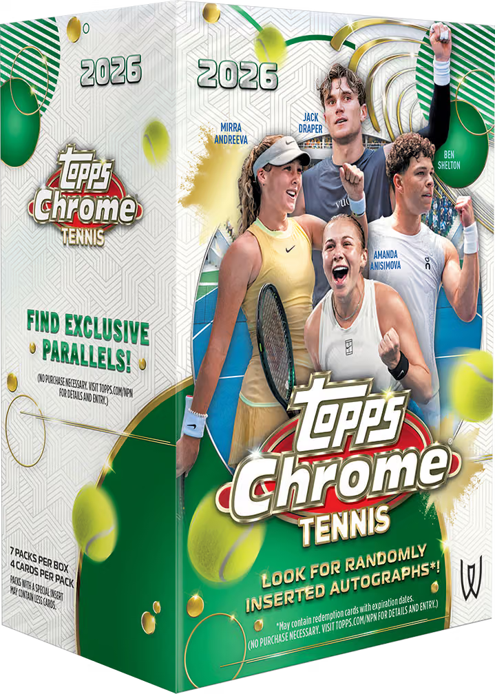 2026 Topps Chrome® Tennis - Value Box Sealed