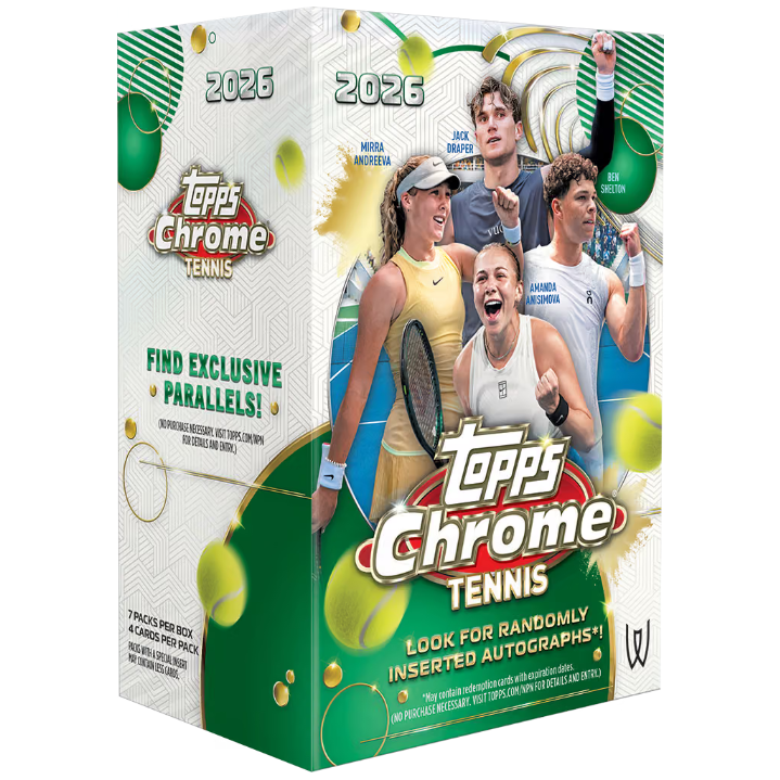 2026 Topps Chrome® Tennis - Value Box Sealed
