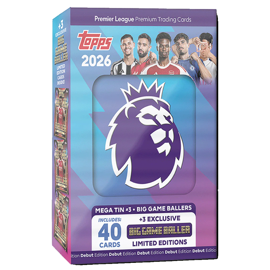 Topps Premier League 2026 - Debut Edition - Mega Tin (Big Game Baller) Sealed