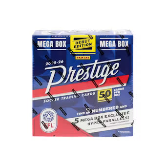 2025/26 Panini Prestige EFL Soccer Mega Box Sealed