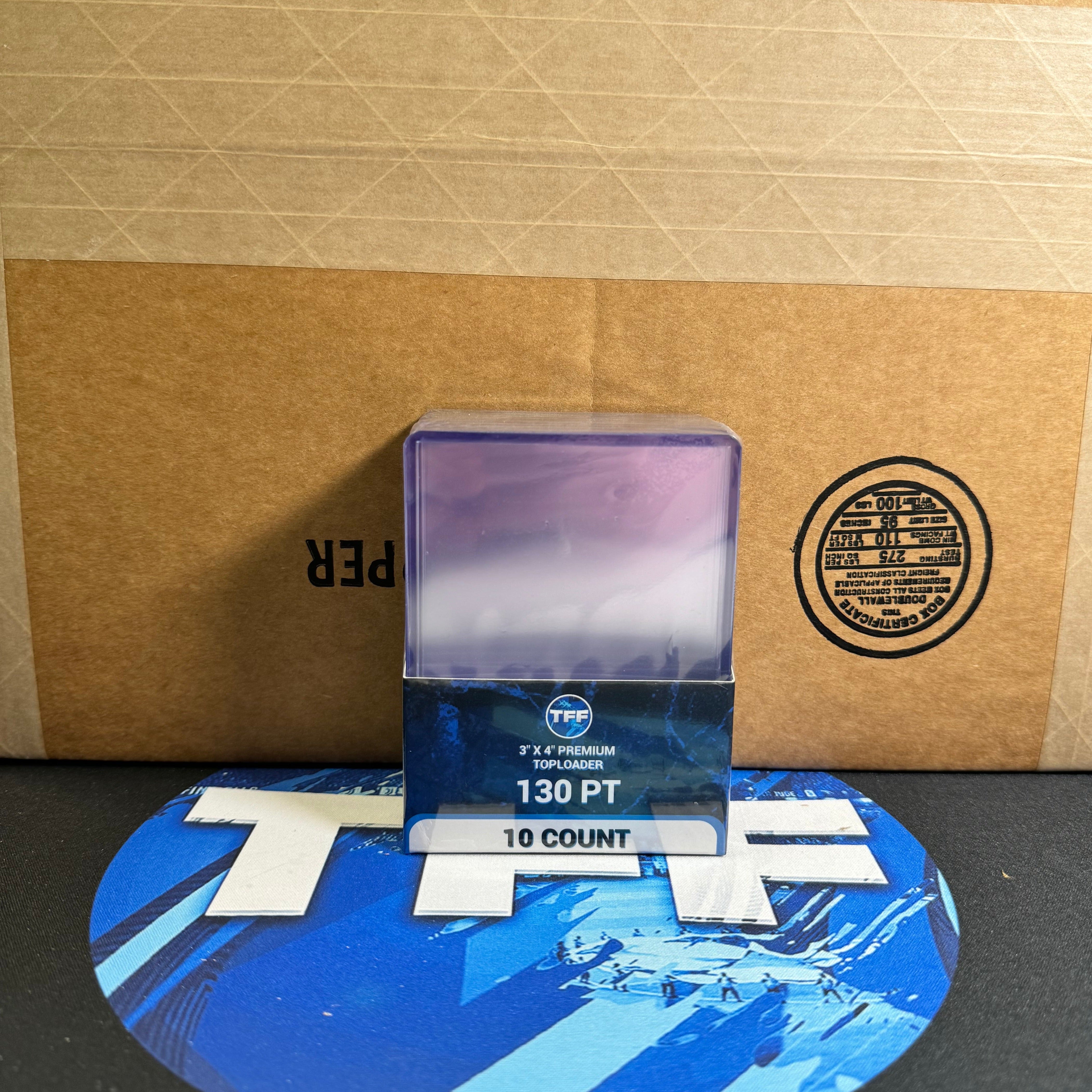 TFF BREAKS PREMIUM 130PT TOPLOADERS 50 PACK CASE (500 TOPLOADERS)