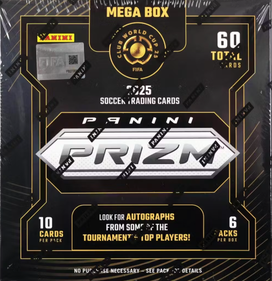 2025 Panini Prizm FIFA Club World Cup Soccer Mega Box Sealed