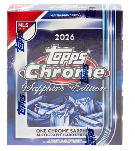 Topps Chrome® Major League Soccer 2026 10 Box PYT/PYP Sapphire Case #1