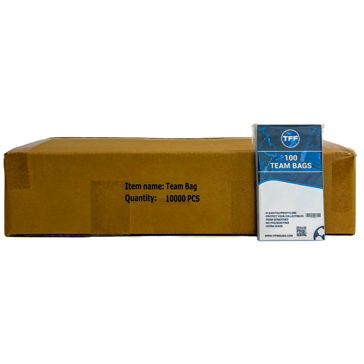 TFF BREAKS PREMIUM RESEALABLE LARGE TEAM BAGS 100 PACKS SEALED CASE (10000 TEAM BAGS)