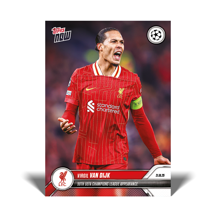 Virgil van Dijk - 50th UEFA Champions League appearance - 24/25 UCL Topps NOW® Card 75