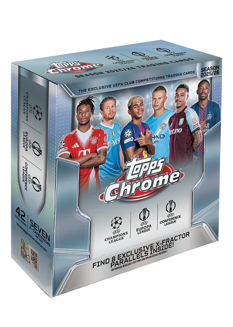 Topps Chrome® UEFA Club Competitions 2025-26 - Mega Box Sealed
