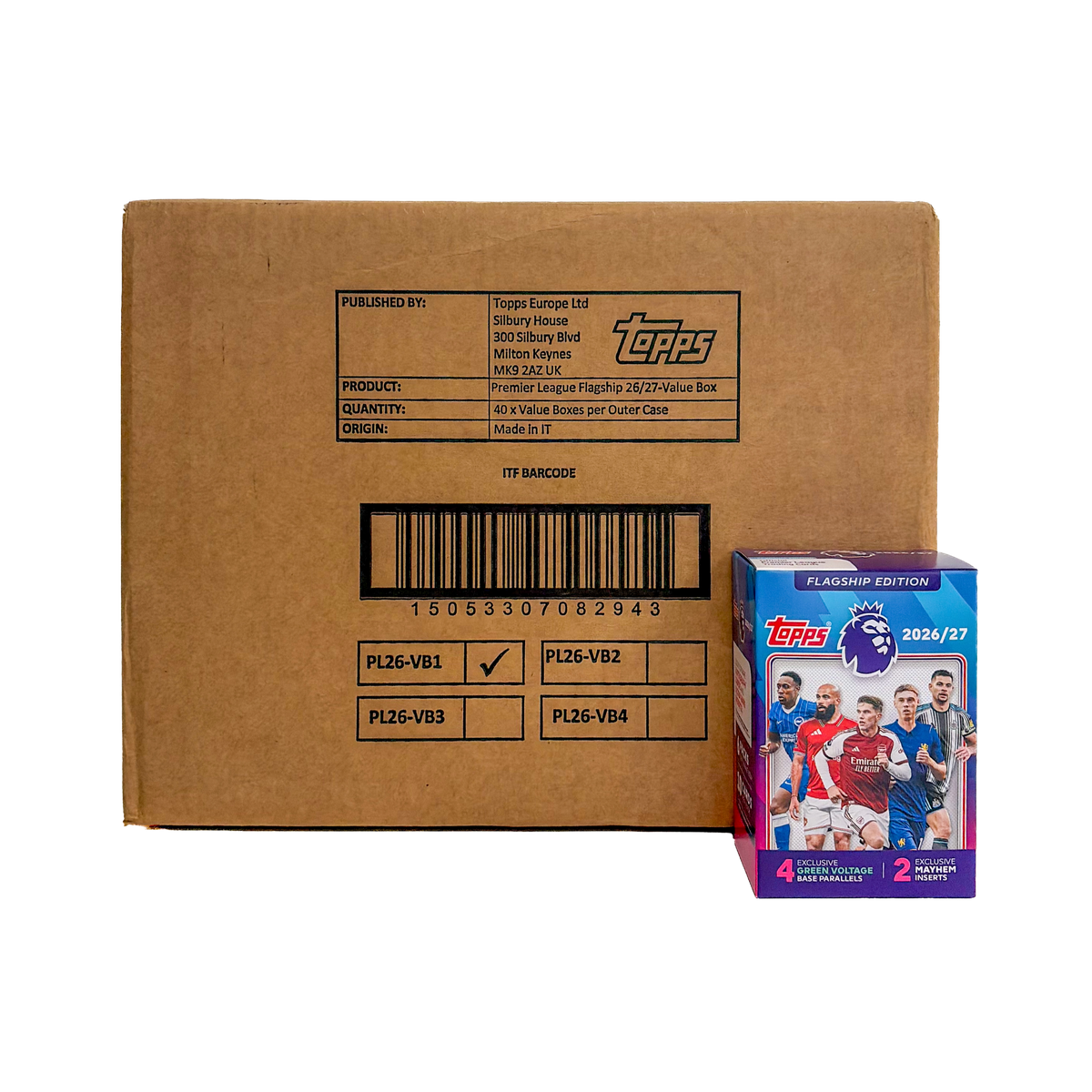 Topps Premier League 2026/27 – Value Box (Sealed Case of 40)