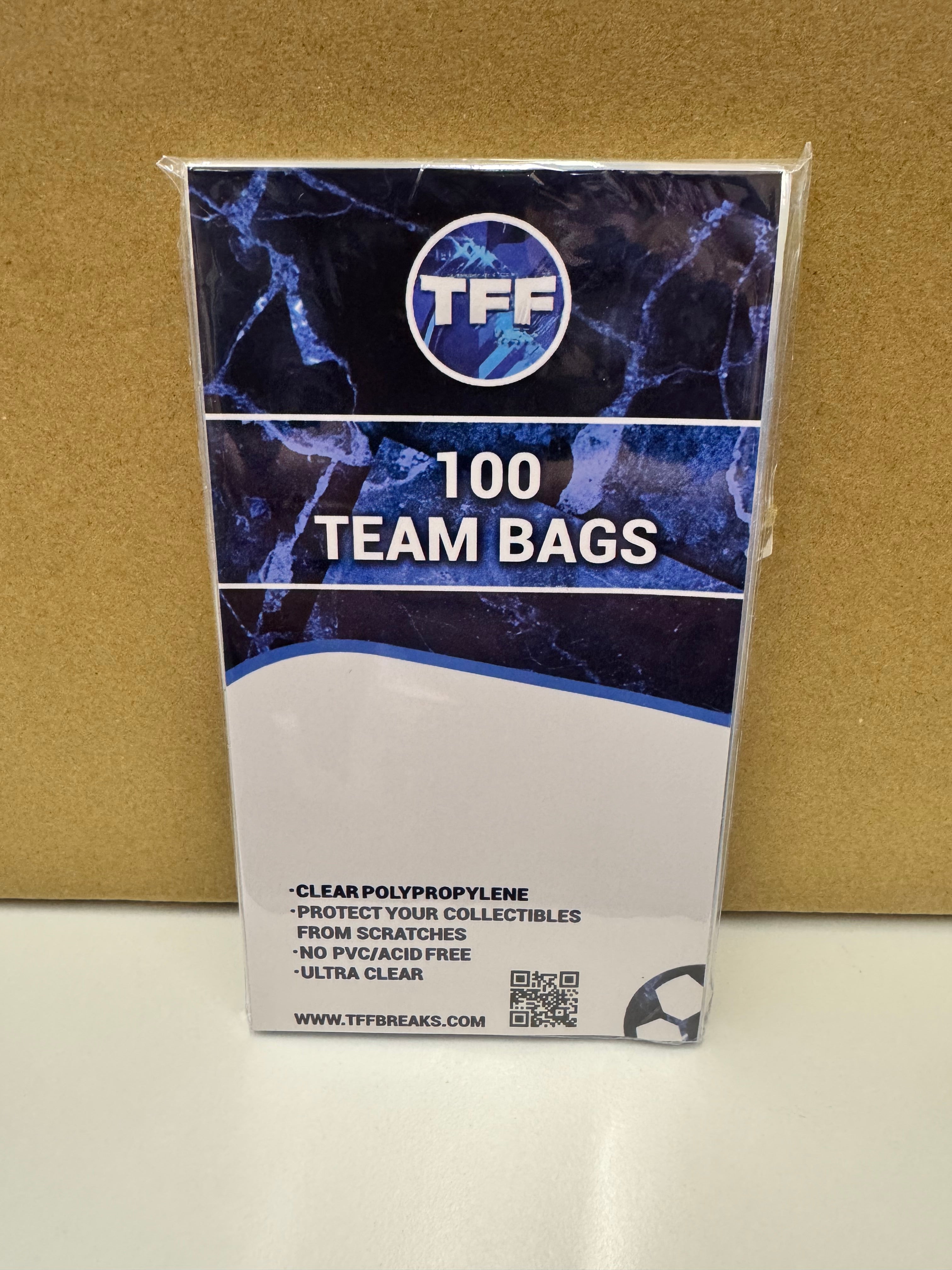 TFF BREAKS PREMIUM RESEALABLE LARGE TEAM BAGS 100 PACKS SEALED CASE (10000 TEAM BAGS)