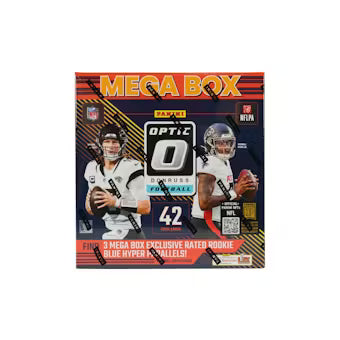 2024 Panini Donruss Optic Football Mega Box (Blue Hyper Parallels) Sealed