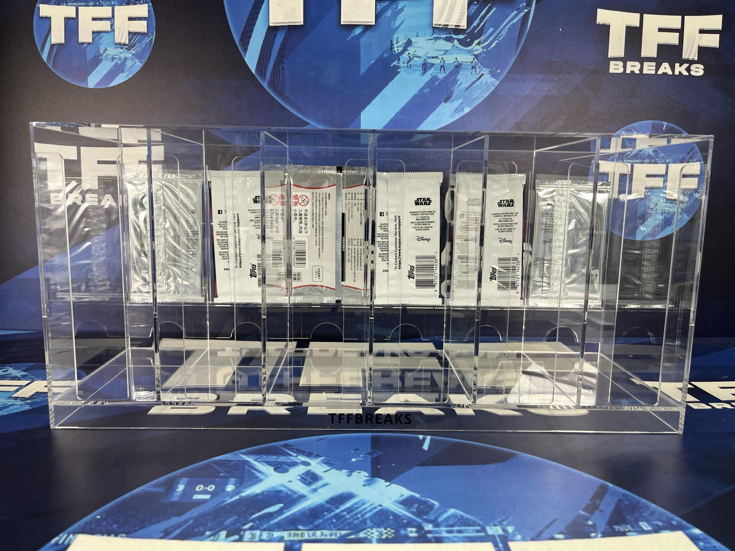 TFF BREAKS 6-SLOT ACRYLIC BOOSTER PACK DISPENSER
