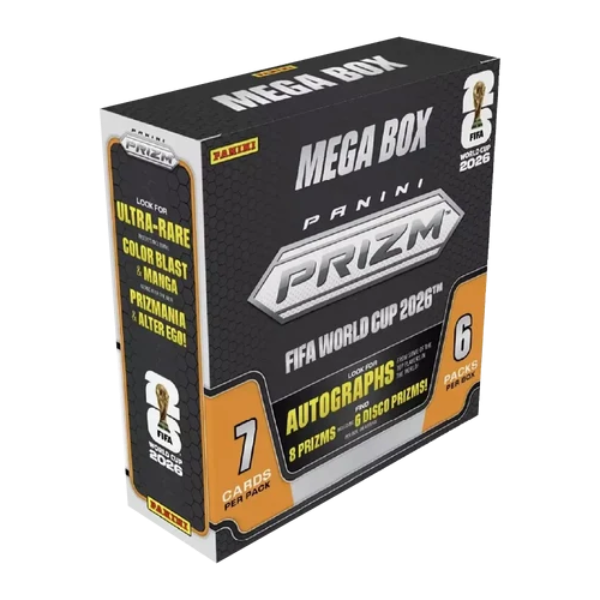 2026 Panini Prizm FIFA World Cup Soccer Mega Box Sealed