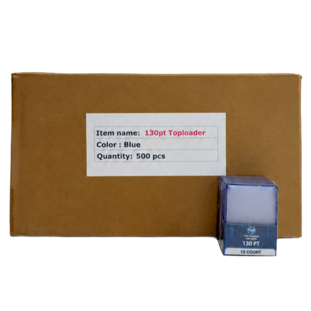TFF BREAKS PREMIUM 130PT TOPLOADERS 50 PACK CASE (500 TOPLOADERS)