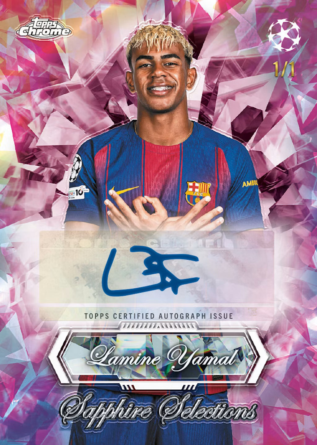Topps Chrome® Sapphire UEFA Club Competitions 2025/26 10 Box Case PYT/PYP #2