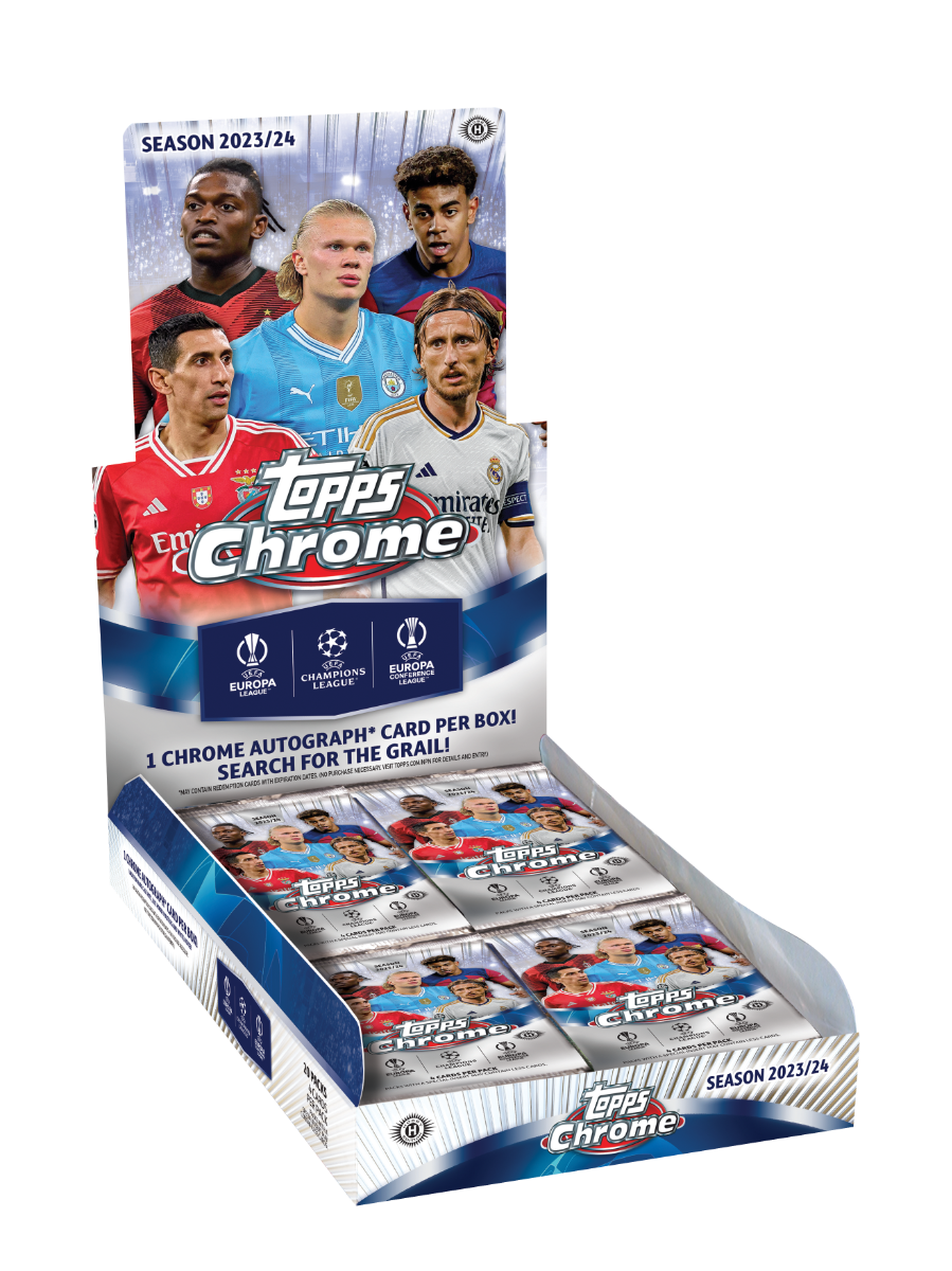 TOPPS UEFA CLUB COMPETITIONS CHROME 23/24 HOBBY BOX SEALED