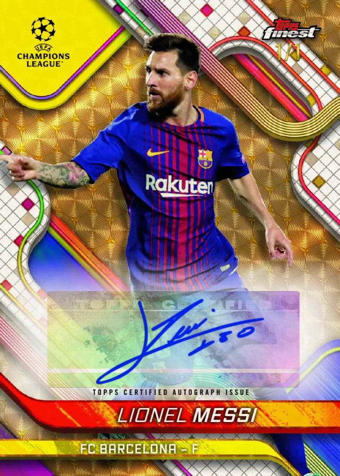 2024-25 Topps Finest UEFA Club Competitions Chrome 40 Box 5 Case PYT/PYP #1