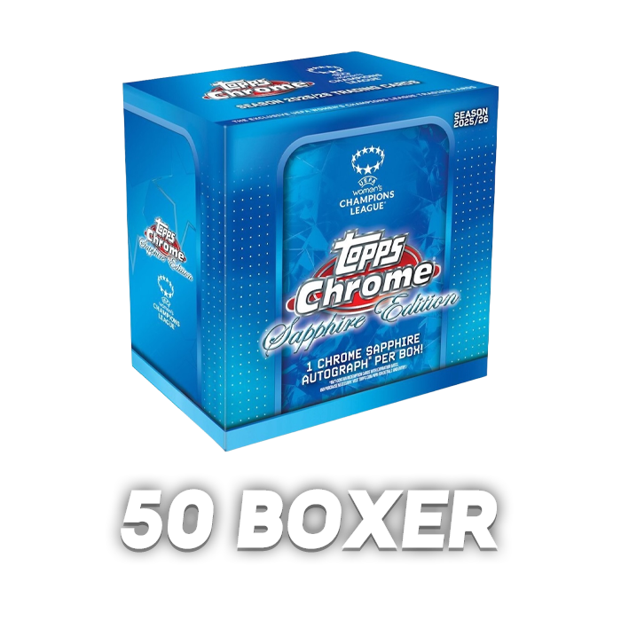 Topps Chrome® UEFA Women's Champions League 2025/26 50 Box 5 Case Sapphire PYT/PYP #1