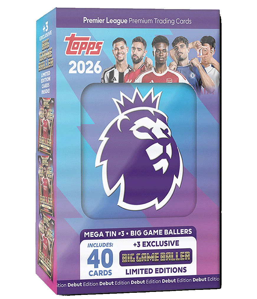 Topps Premier League 2026 - Debut Edition - Mega Tin (Big Game Baller) Sealed