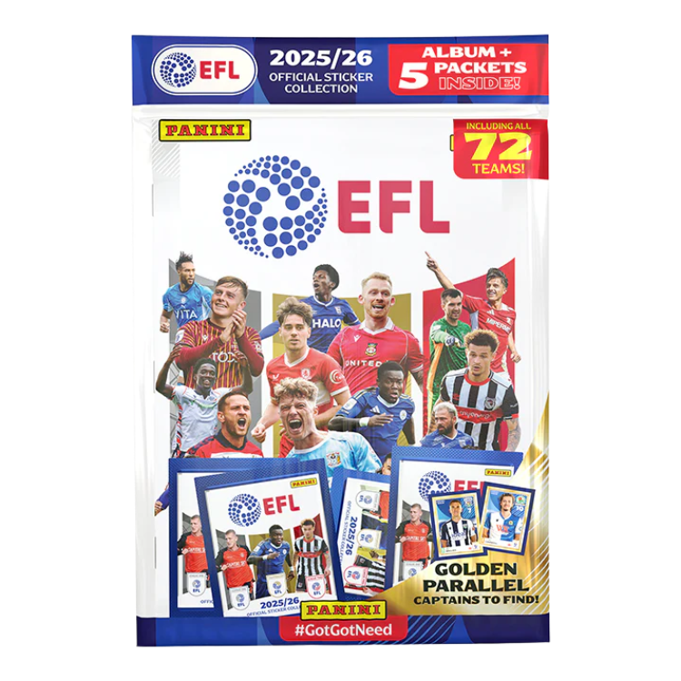 Panini EFL 2025/26 Sticker Starter Pack Sealed
