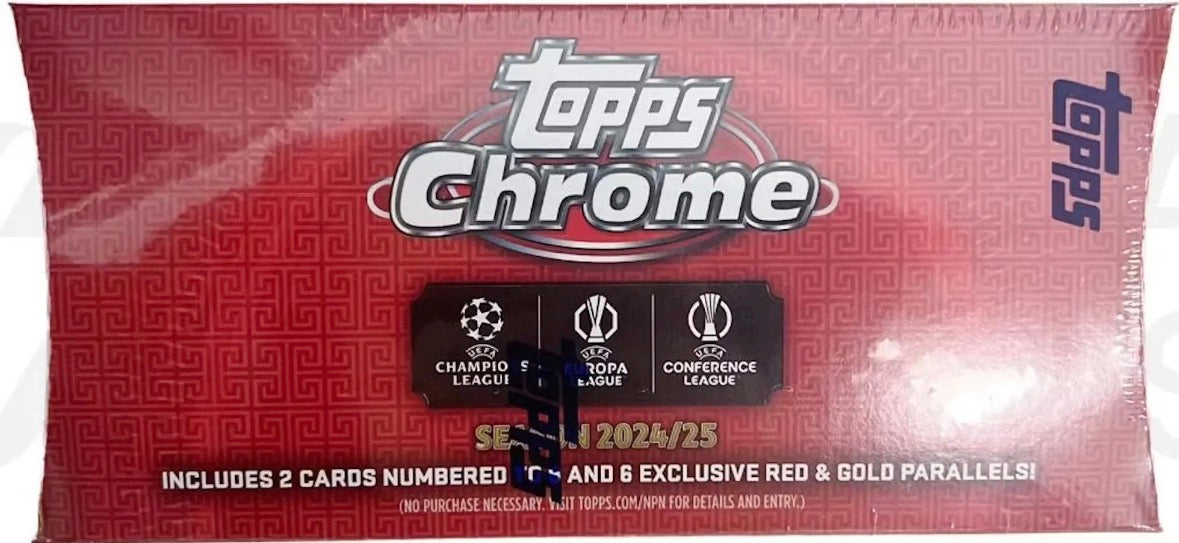 2024-25 Topps Chrome® UEFA Club Competitions 12 Hobby Box Case + 1 Hongbao Box PYT/PYP #68