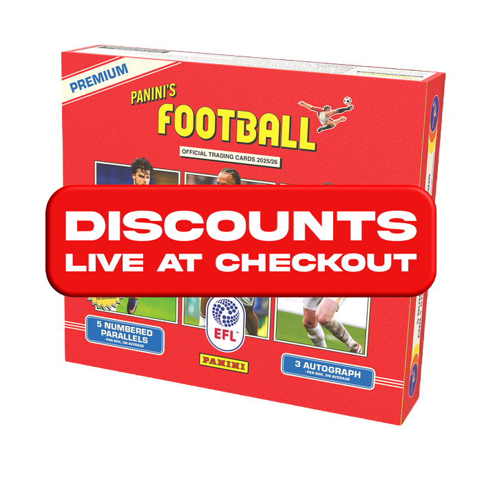 Panini’s Football EFL Official Premium 2025/26 10 Box Case PYT/PYP #1