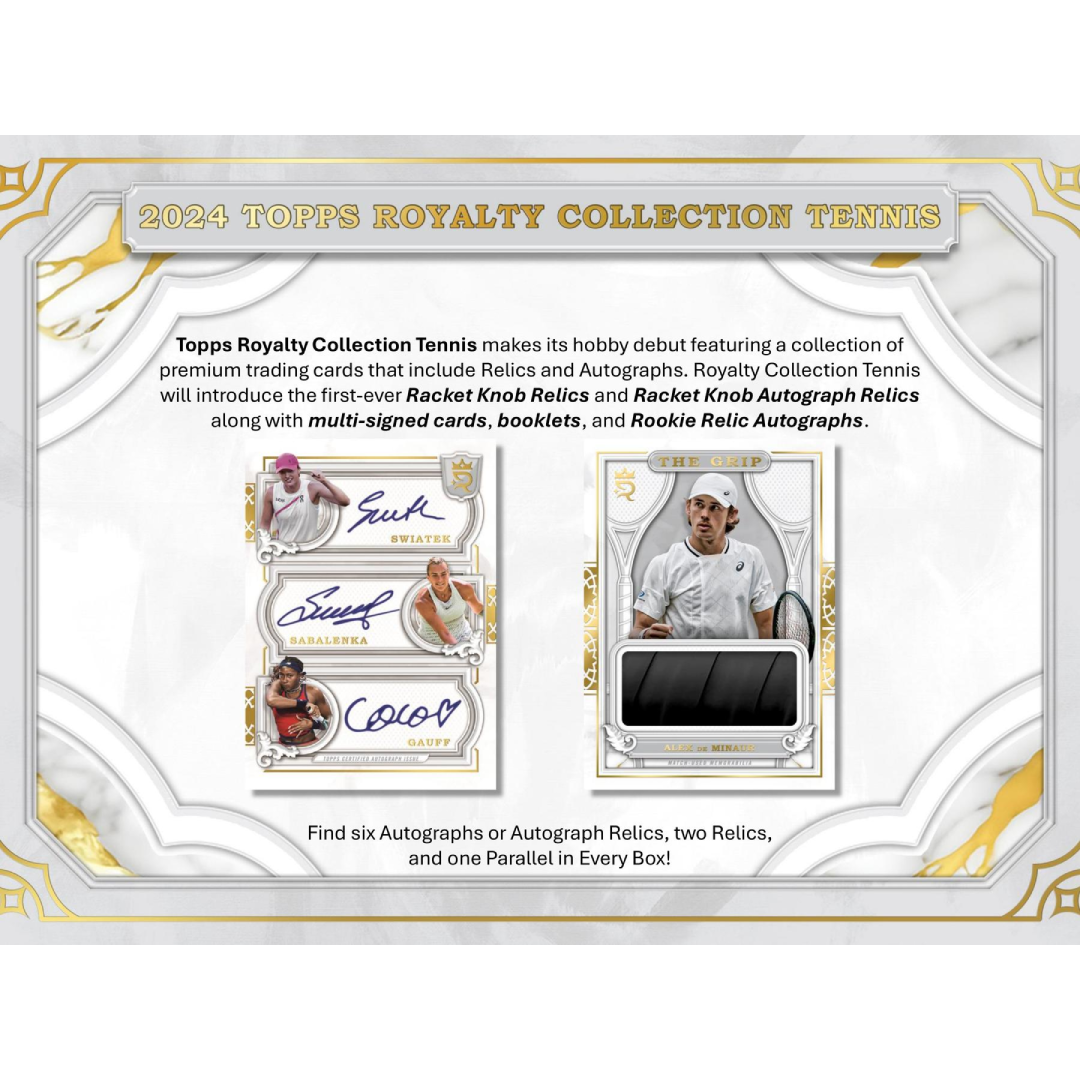 2024 Topps Royalty Collection Tennis 4 Hobby Box Case PYP #1