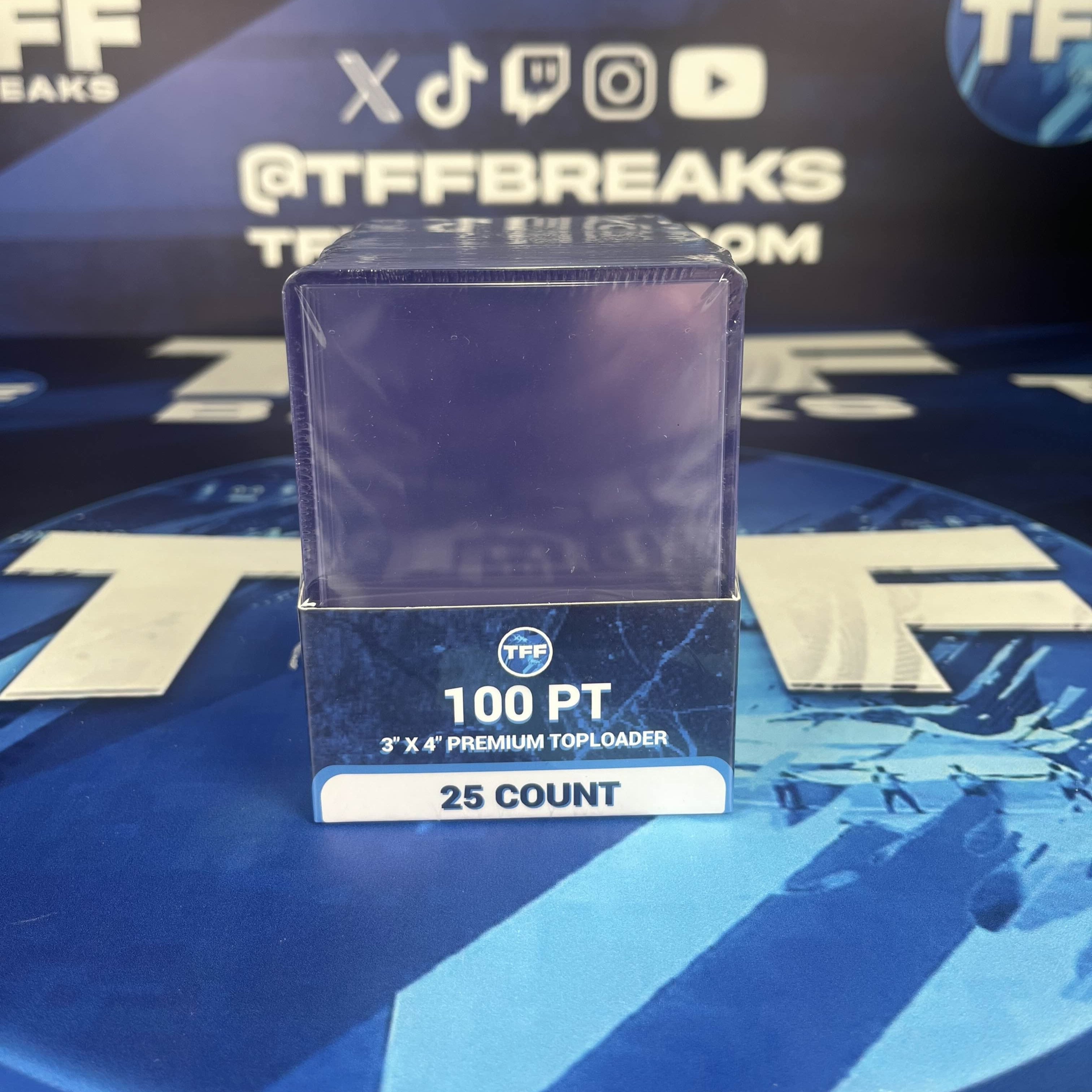 TFF BREAKS PREMIUM 100PT TOPLOADERS 25 PACK