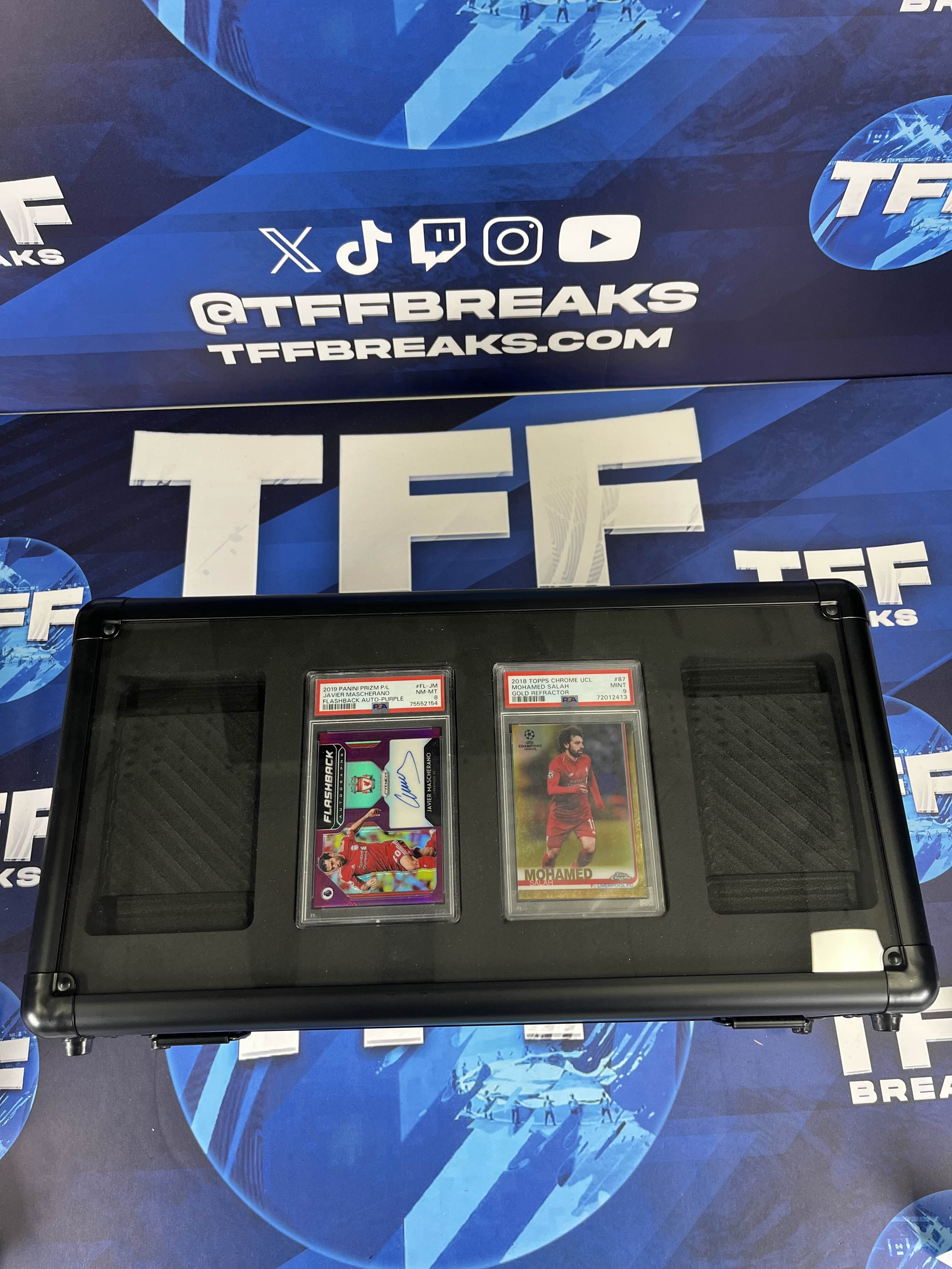 4 ROW ALUMINIUM TRADING CARD STORAGE CASE WITH DISPLAY PANEL & NUMBER SAFETY LOCK