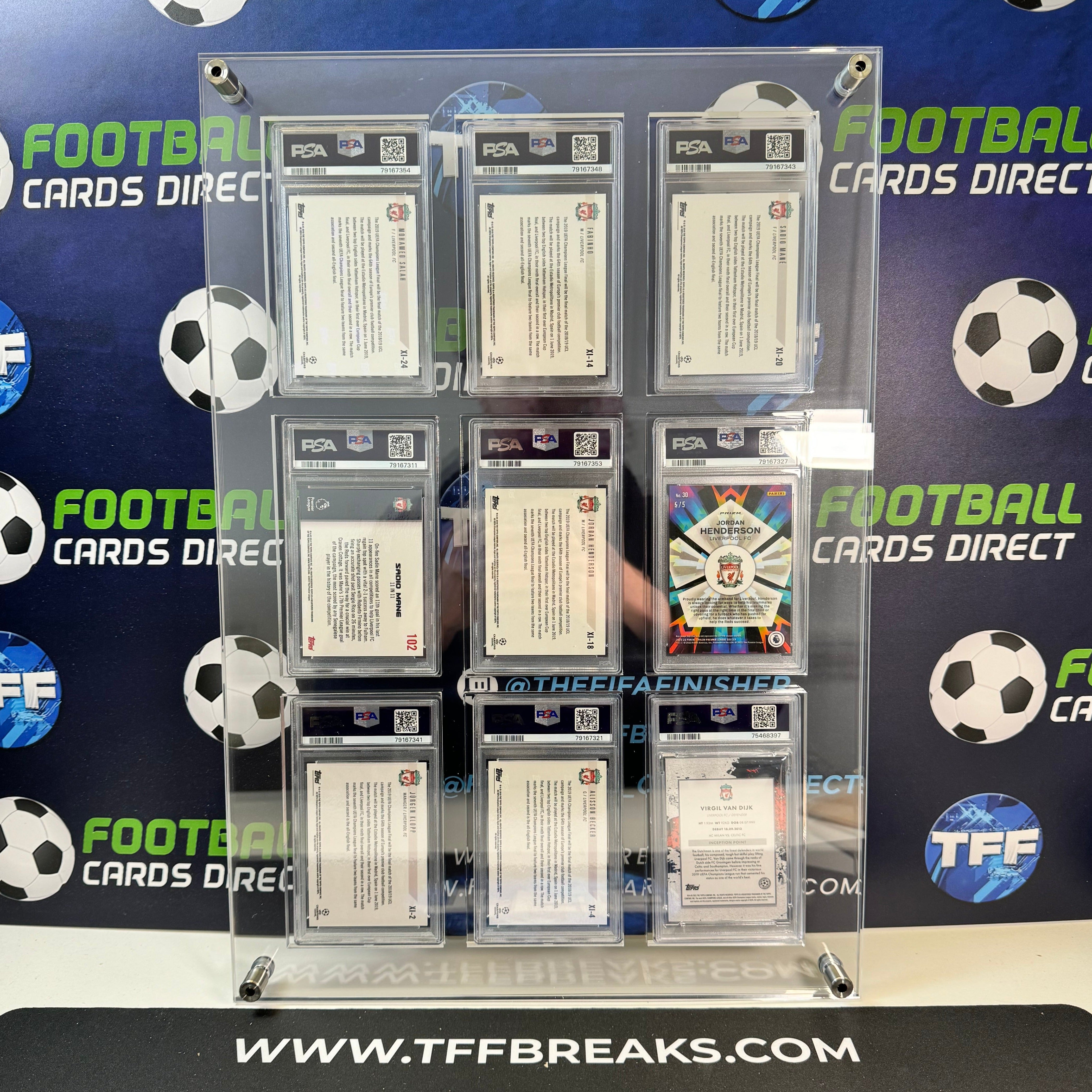 TFF BREAKS GRADED CARD WALL DISPLAY (9 CARDS)