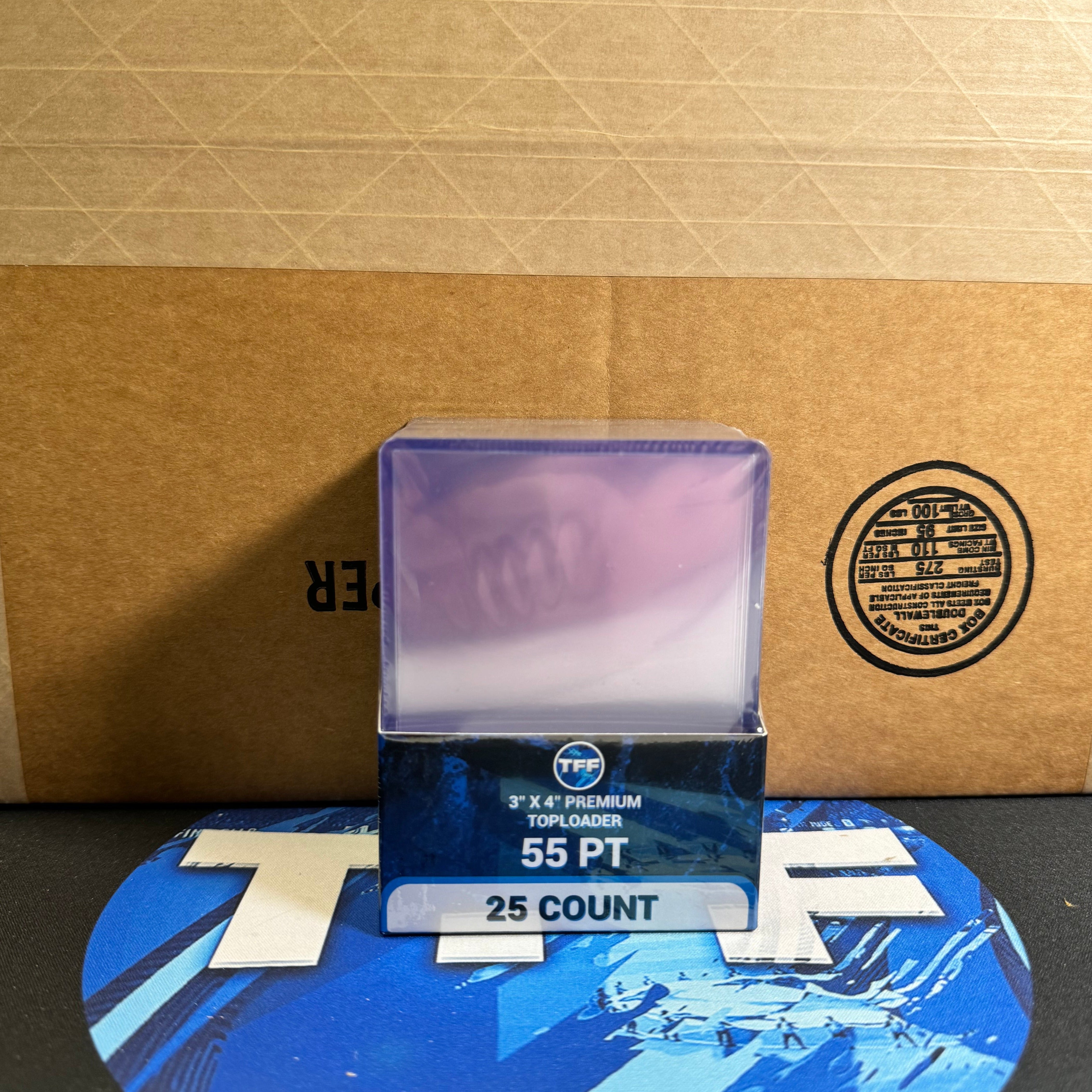 TFF BREAKS PREMIUM 55PT TOPLOADERS 40 PACK CASE (1000 TOPLOADERS)