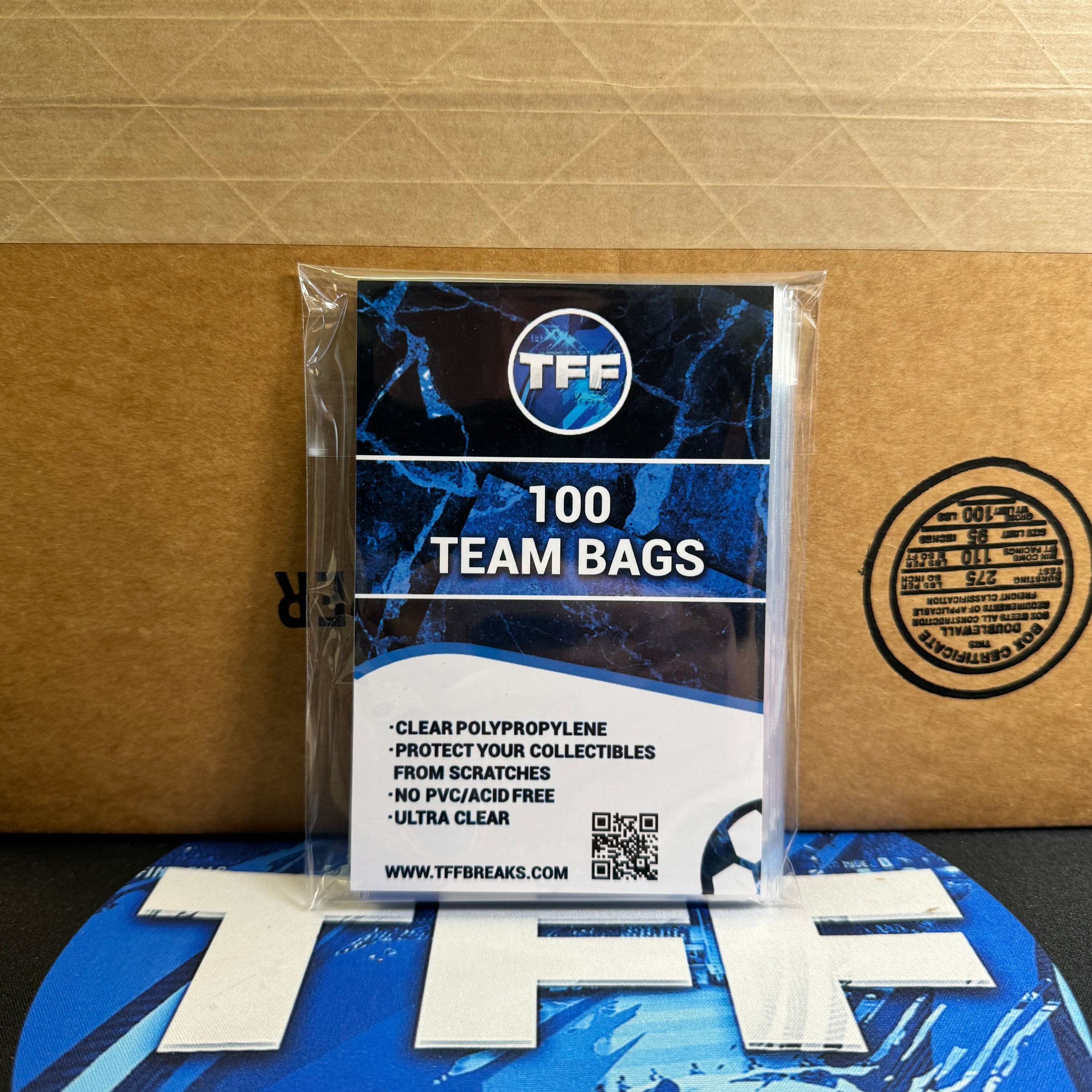 TFF BREAKS PREMIUM RESEALABLE TEAM BAGS 100 PACKS CASE (10000 TEAM BAGS)