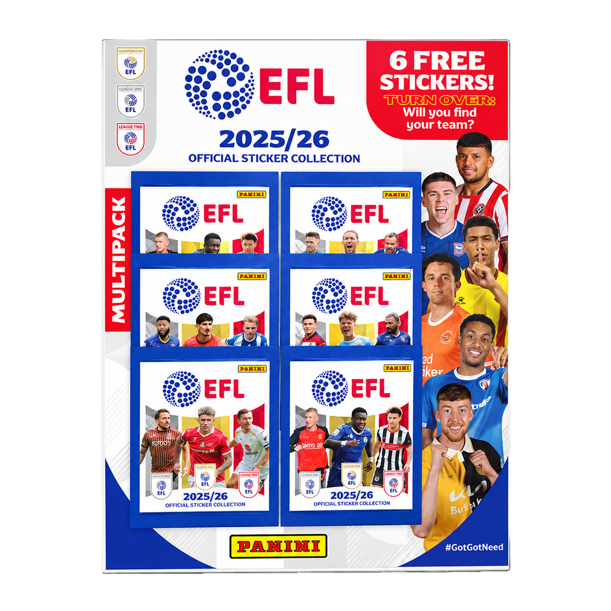 Panini EFL 2025/26 Sticker Multipack Sealed