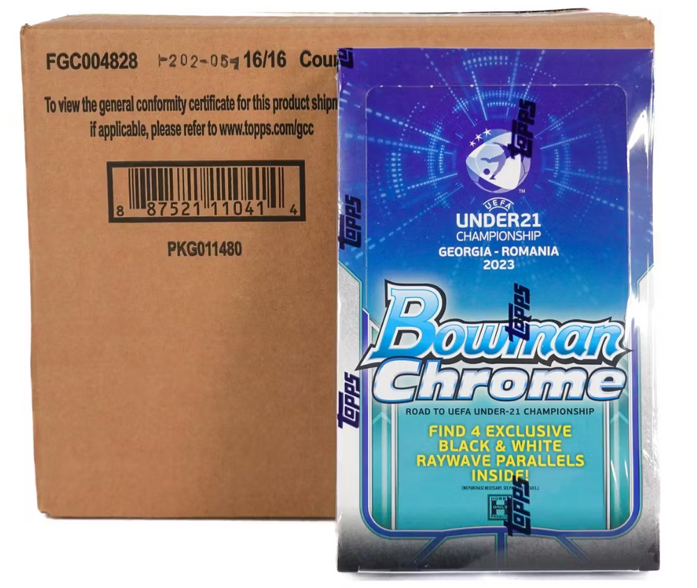 Topps Bowman Chrome Road to UEFA Under-21 European Championship Soccer 2022 LITE 16 Box Sealed Case