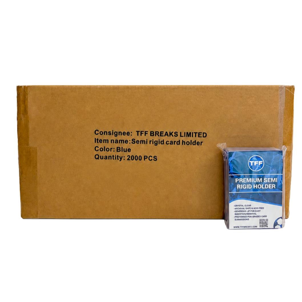 TFF BREAKS PREMIUM SEMI RIGID CARD HOLDERS 40 PACK SEALED CASE