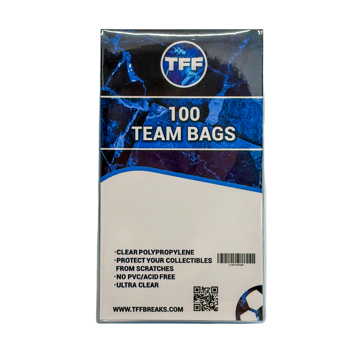 TFF BREAKS PREMIUM LARGE RESEALABLE TEAM BAGS 100 PACK