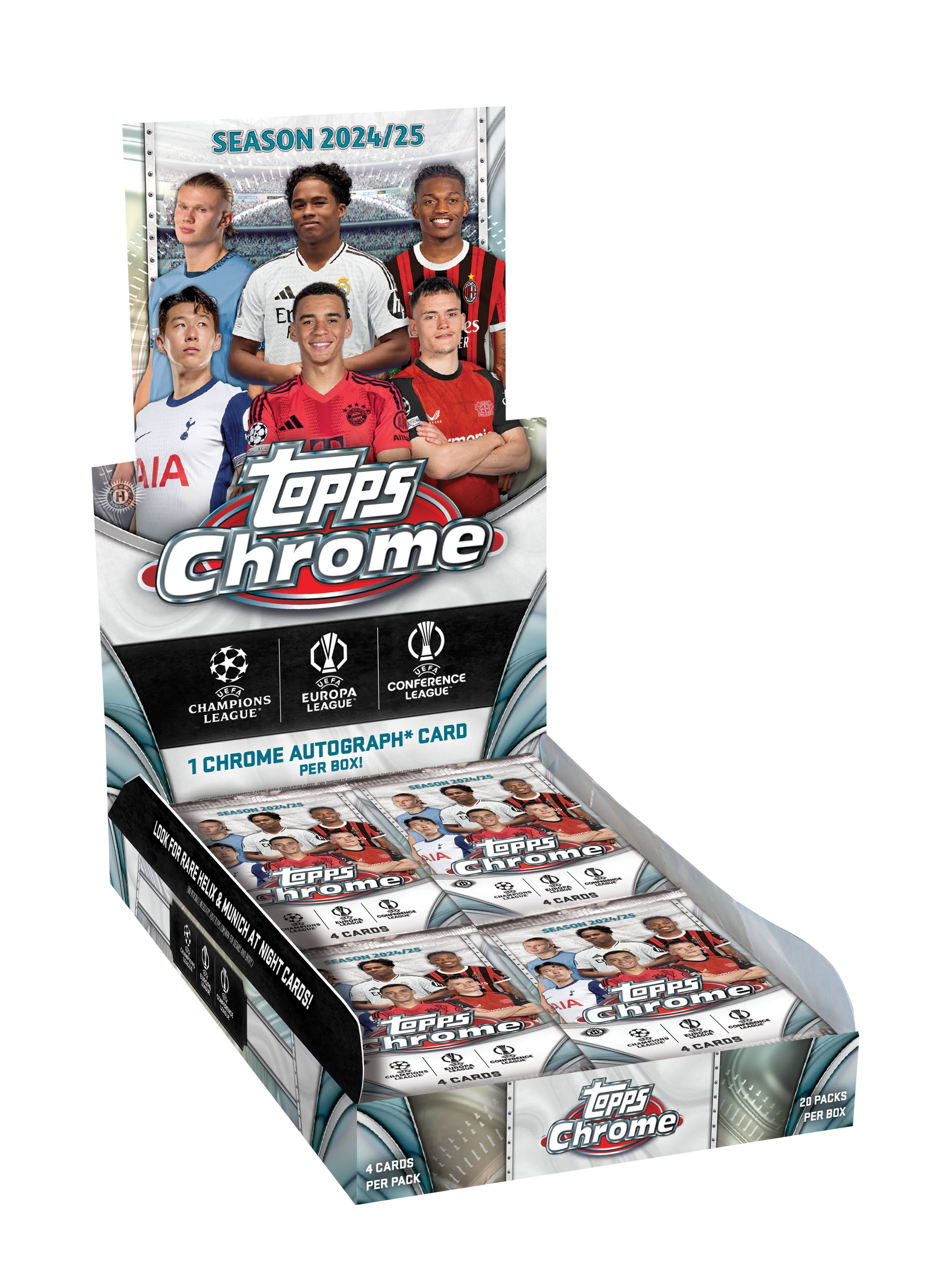 2024-25 Topps Chrome® UEFA Club Competitions 12 Hobby Box Case PYT/PYP