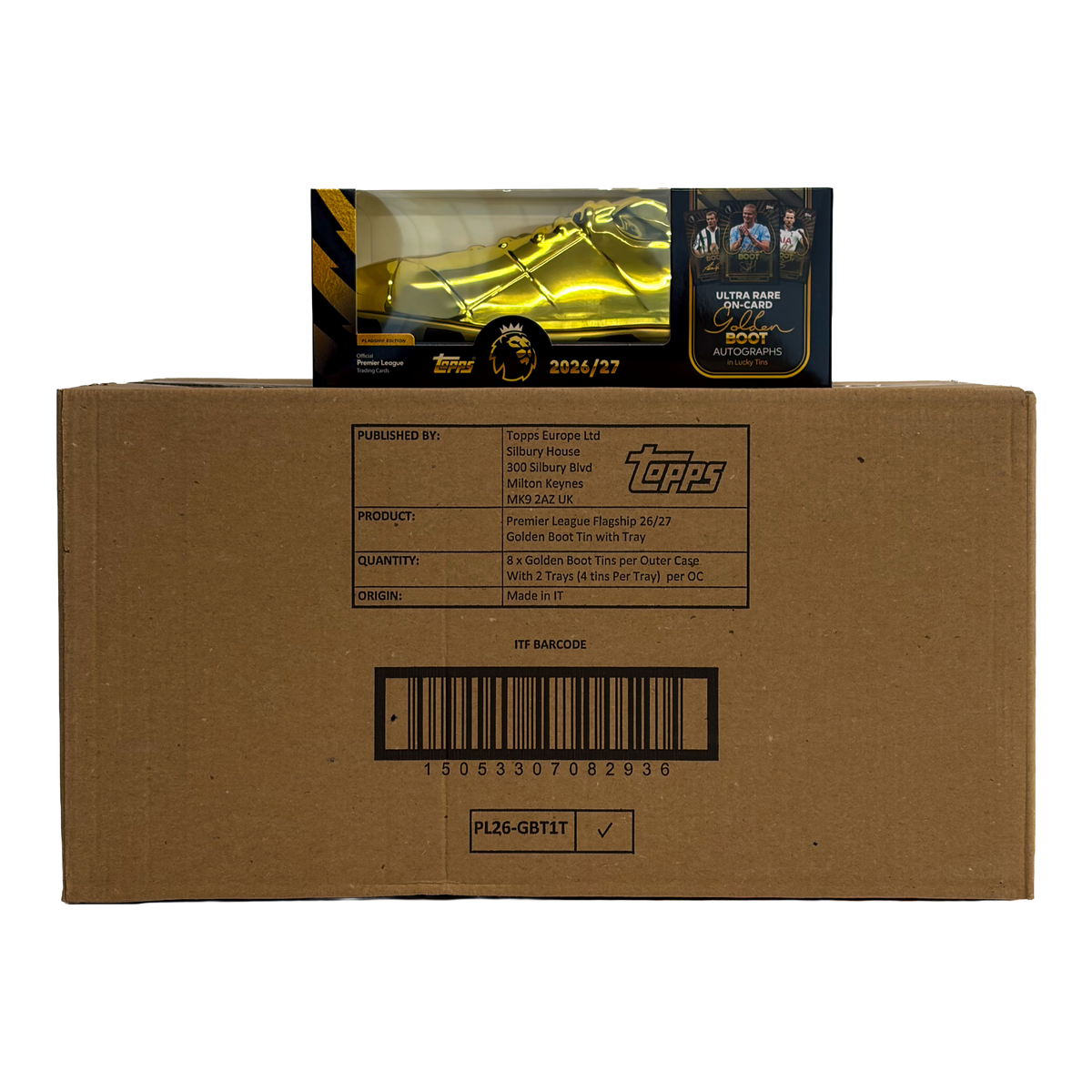Topps Premier League 26/27 – Golden Boot Tin (Sealed Case of 8)