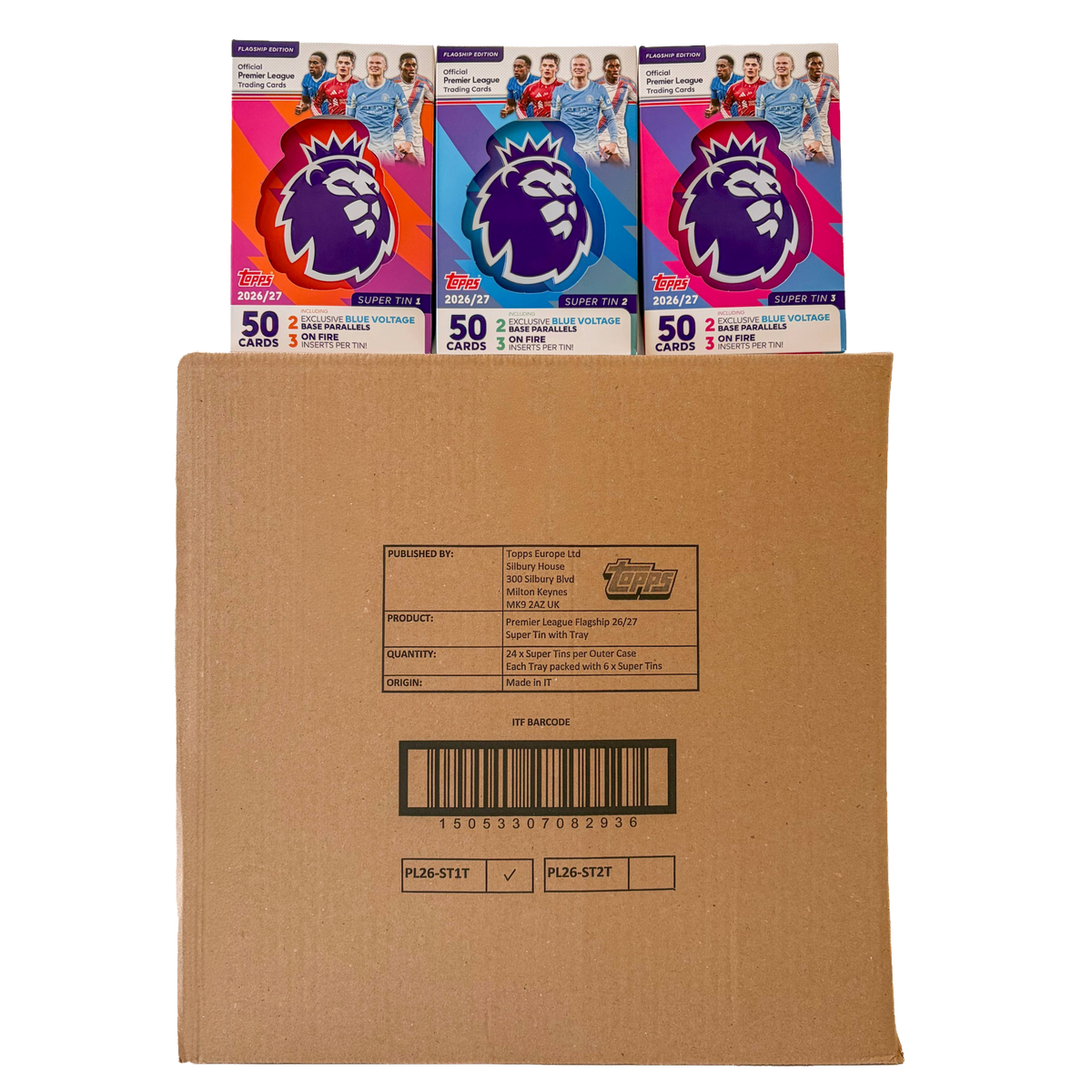Topps Premier League 2027 - Super Tin Bundle (Sealed Case of 24)