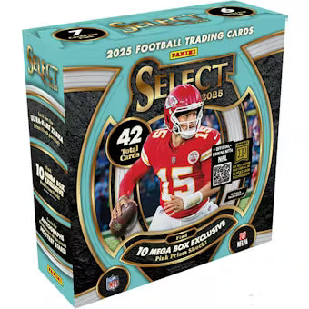 2025 Panini Select Football Mega Box (Pink Prizm Shock Parallels) Sealed